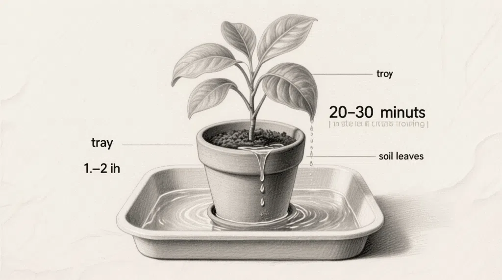 2. Bottom Watering (Great for Sensitive Plants)