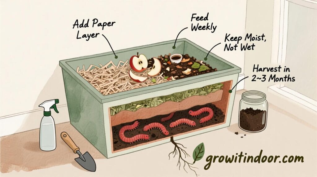 Indoor Compost for Apartments A Beginner’s Guide to Vermicomposting