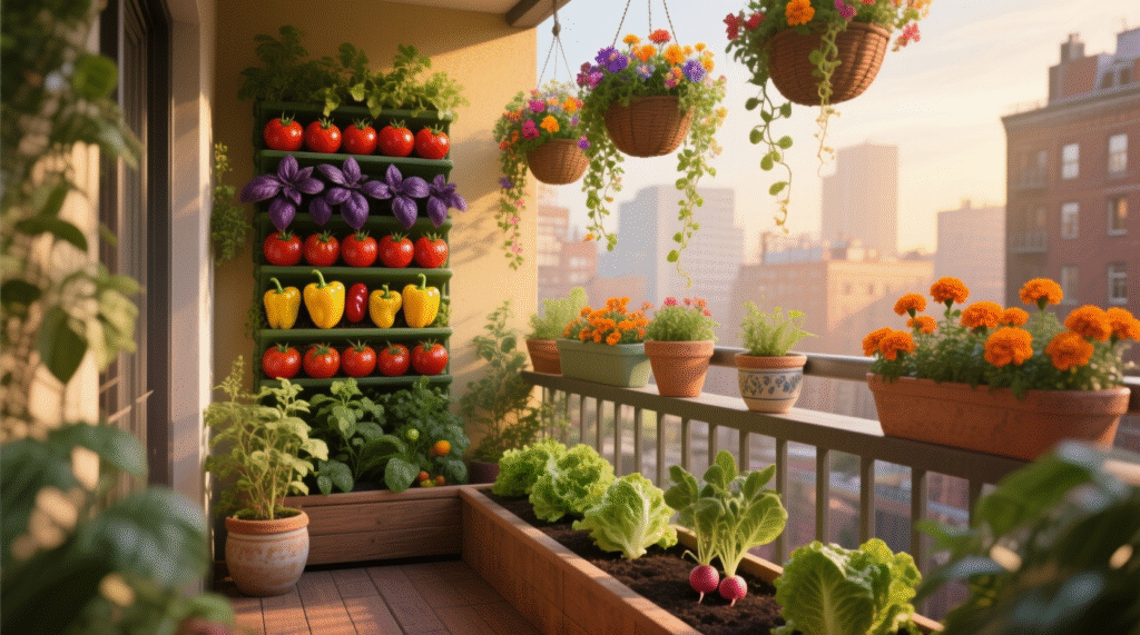 image de catégorie Balcony Gardening Transform your balcony into a thriving garden! Discover creative small space gardening ideas, container gardening tips, and how to grow food in limited outdoor spaces