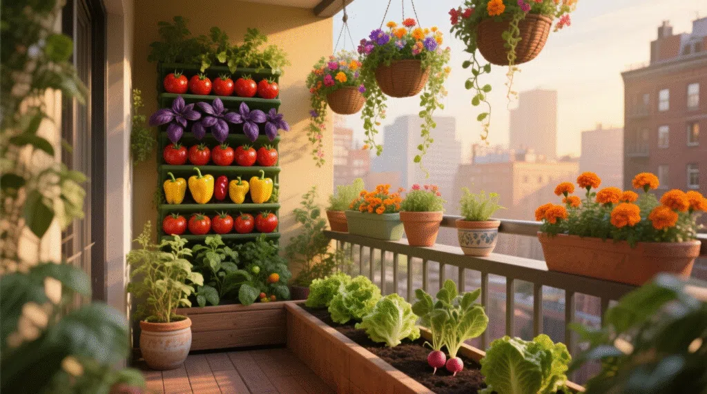 image de catégorie Balcony Gardening Transform your balcony into a thriving garden! Discover creative small space gardening ideas, container gardening tips, and how to grow food in limited outdoor spaces